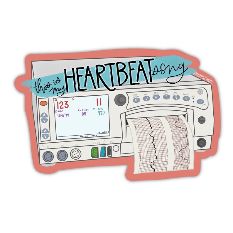 Spo2 Monitor Sticker Heartbeat Song Sticker - Etsy