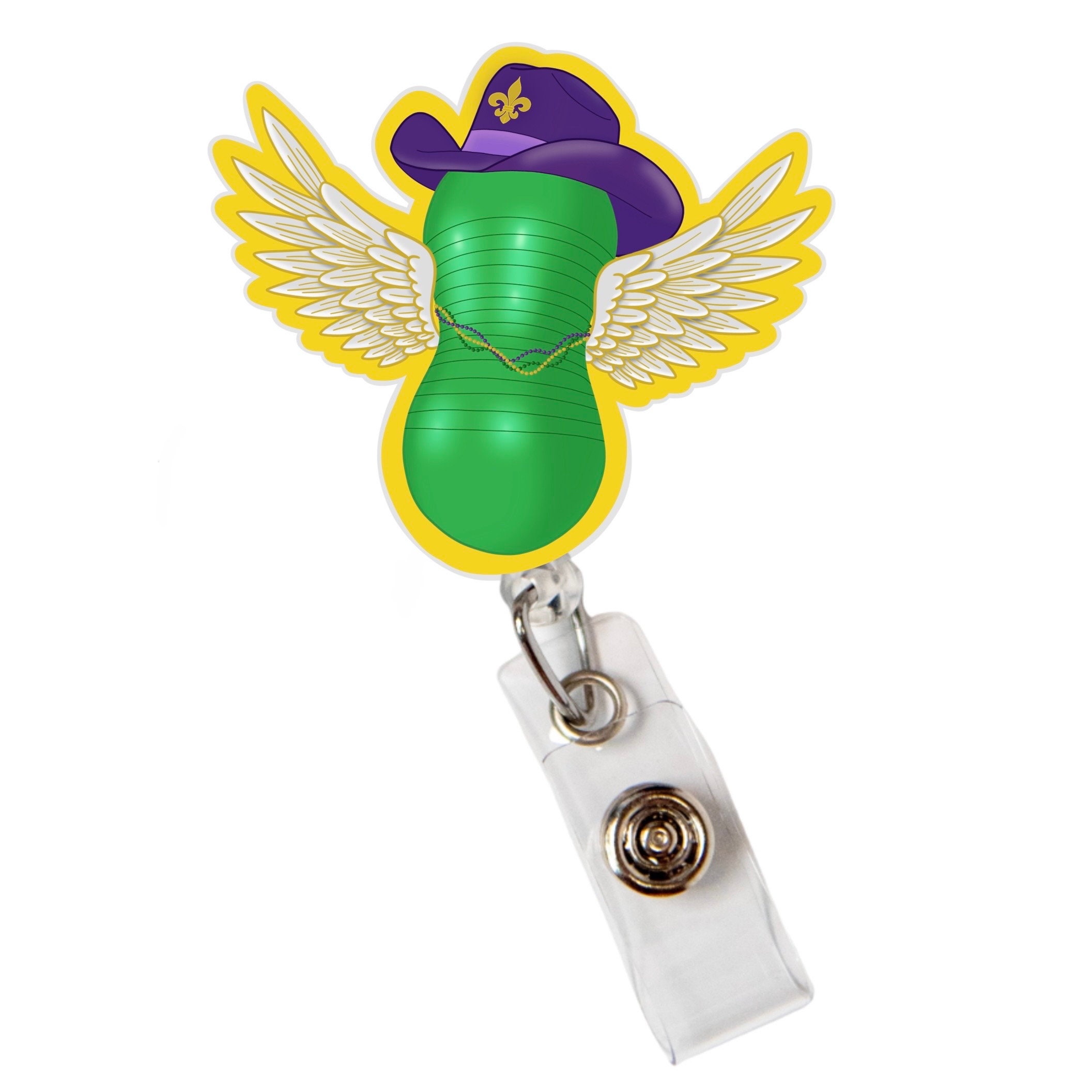 LIMITED EDITION Valentines Day Flying Cowgirl Peanut Ball Badge