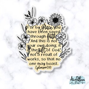 Ephesians 2:8-9 Sticker