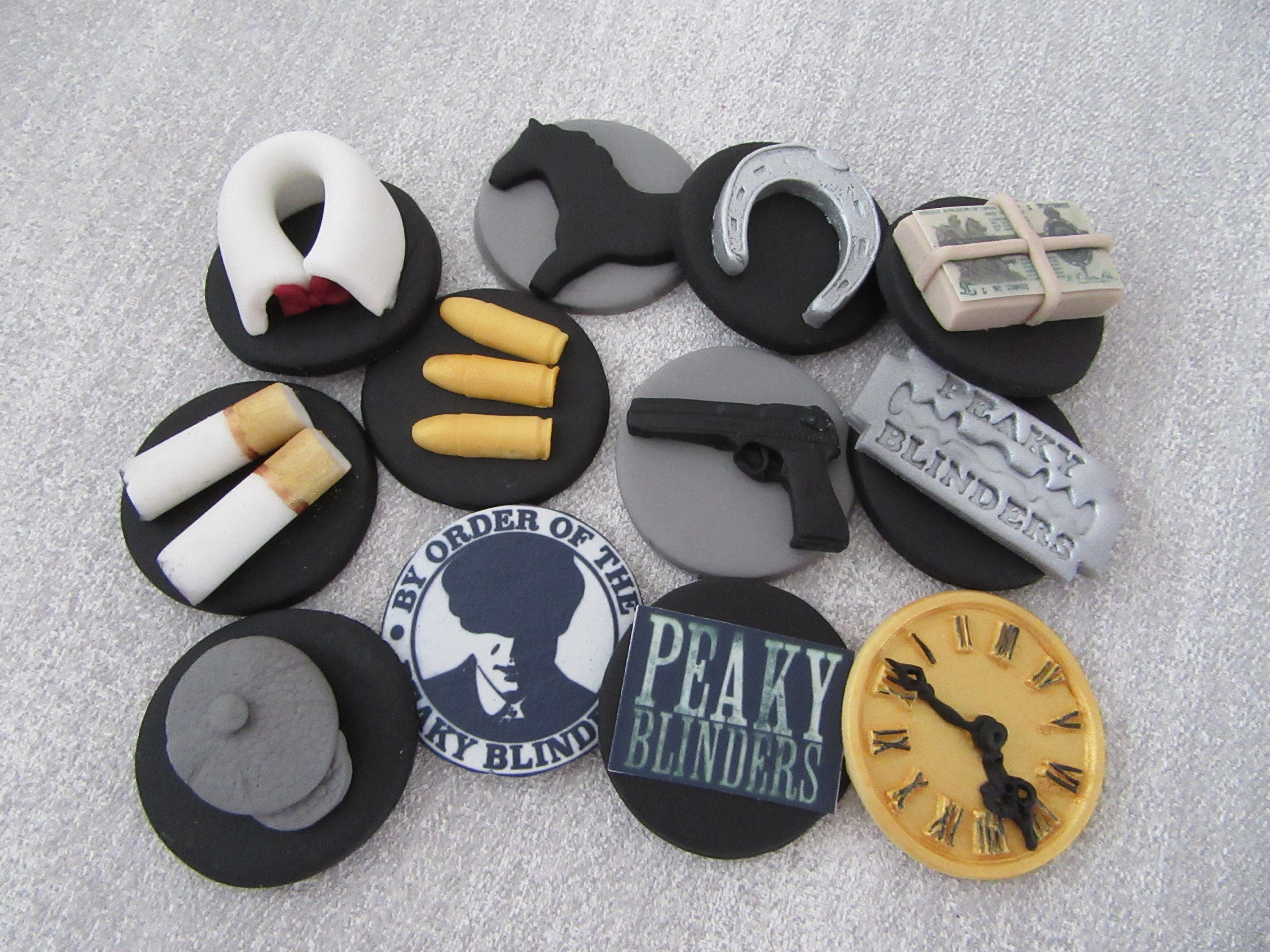 Edible Handmade Peaky Blinders Sugar paste Cake Topper, Fondant Cupcake Topper Decoration