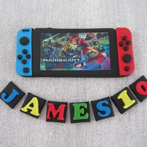Edible Handmade Fondant Large Gaming Controller Cake Topper Personalised Birthday Decoration