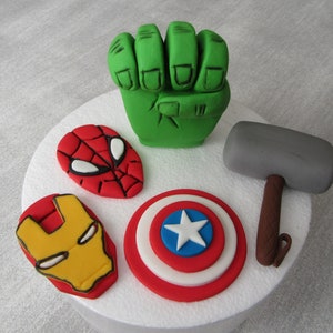 Edible Handmade Unofficial Superhero Fondant Cake Topper Sugar paste Decoration
