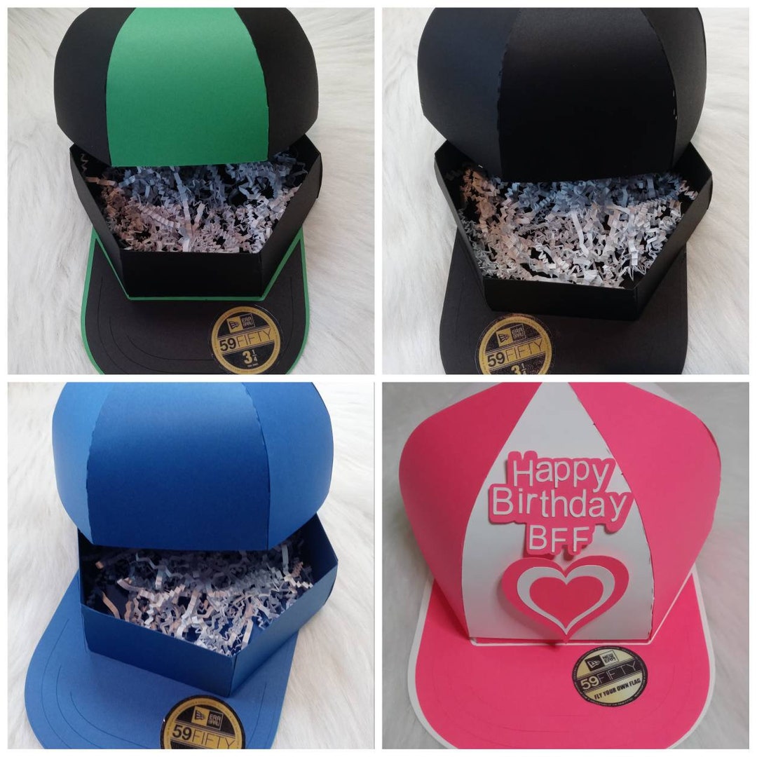 Baseball Cap Gift Box Hat Treat Gift Box Sports Cap Favor Box Etsy