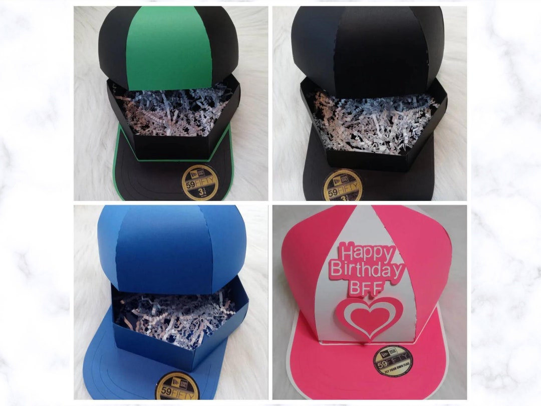 Baseball Cap Gift Box Hat Treat Gift Box Sports Cap Favor Box Personalized Etsy