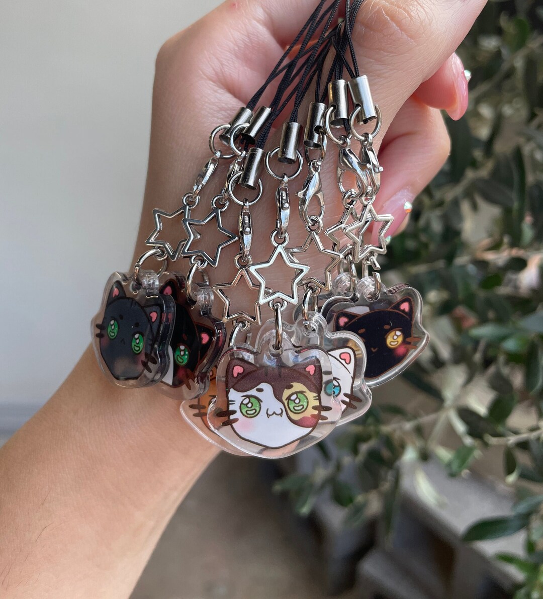 Cute Tny Cat Phone Charms | Pet Gft | Lttle Ktten Neko Acrylc - View #12
