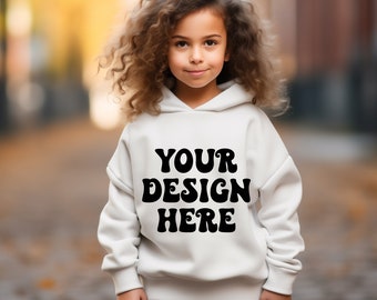 White Gildan 18500 Hoodie Mockup, Girls Hoodie Mockup, Kids Hoodie Mockup, Winter Hoodie Mockup, Gildan Girls Mockup, Fall Hoodie Mockup