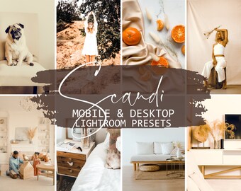 Scandi Lightroom Presets: Mobile & Desktop, Boho Style (Digital Download)