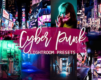 Cyberpunk Lightroom Presets: Neon City Mobile & Desktop (Digital Download)