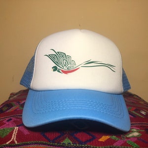 Guatemalan quetzal bird trucker hat
