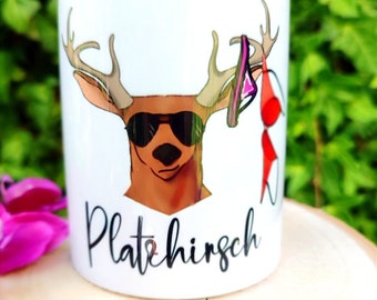 Coffee cup, top dog, edelweiss, personalized, ceramic cup in various designs