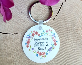 Keychain, round, personalized, thank you, gift for educator