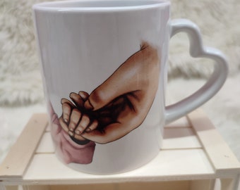 Personalized Mum Mug Mothers Holding Their Children's Hands Coffee Mug