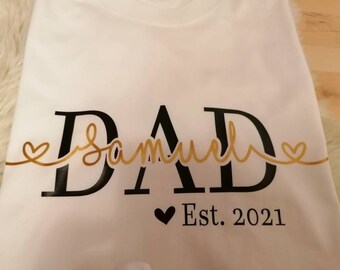 DAD shirt, PAPA shirt, SUPERDAD, personalised