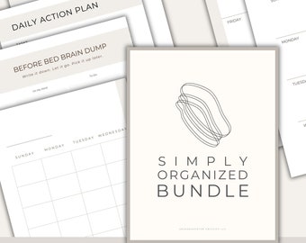 Simply Organized PLANNER Bundle, Monthly Planner, Weekly to-do list, To Do List Bundle, Planning Bundle, Planner Printable, PDF