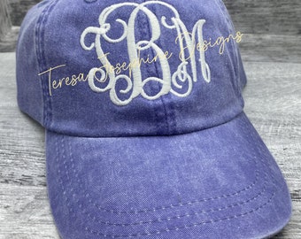 Monogrammed Baseball Hat: Personalized Initial Cap