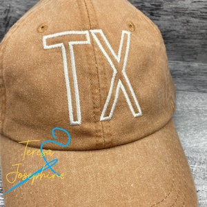 Embroidered TX Twill Baseball Hat