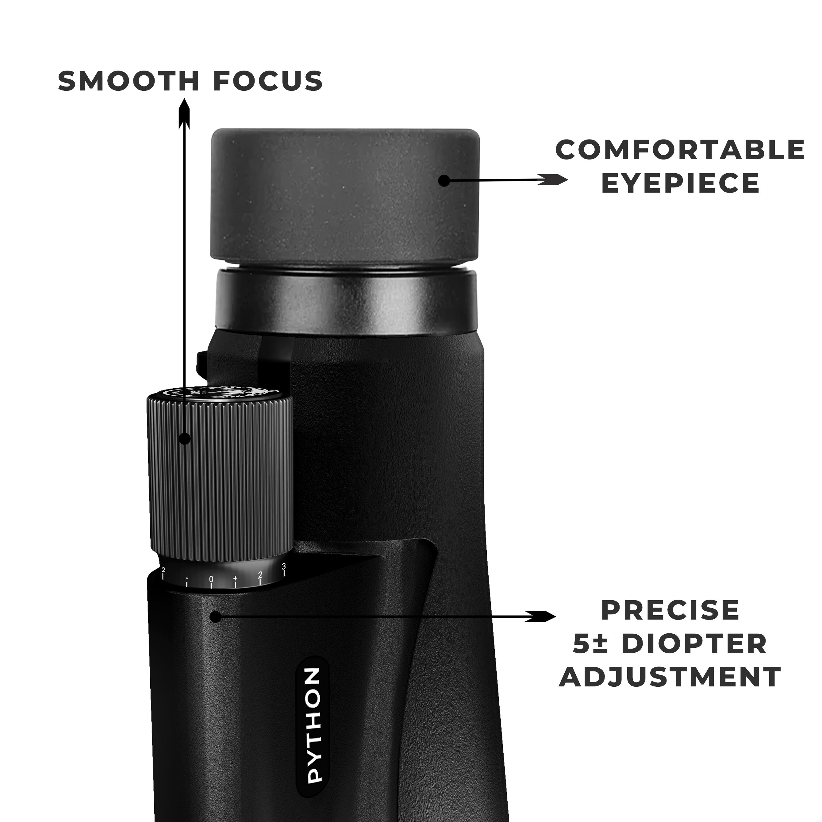 Python 12x52 Monokular Teleskop - Ultra HD Für Vogelbeobachtung Und Jagd Mit Smartphone Adapter