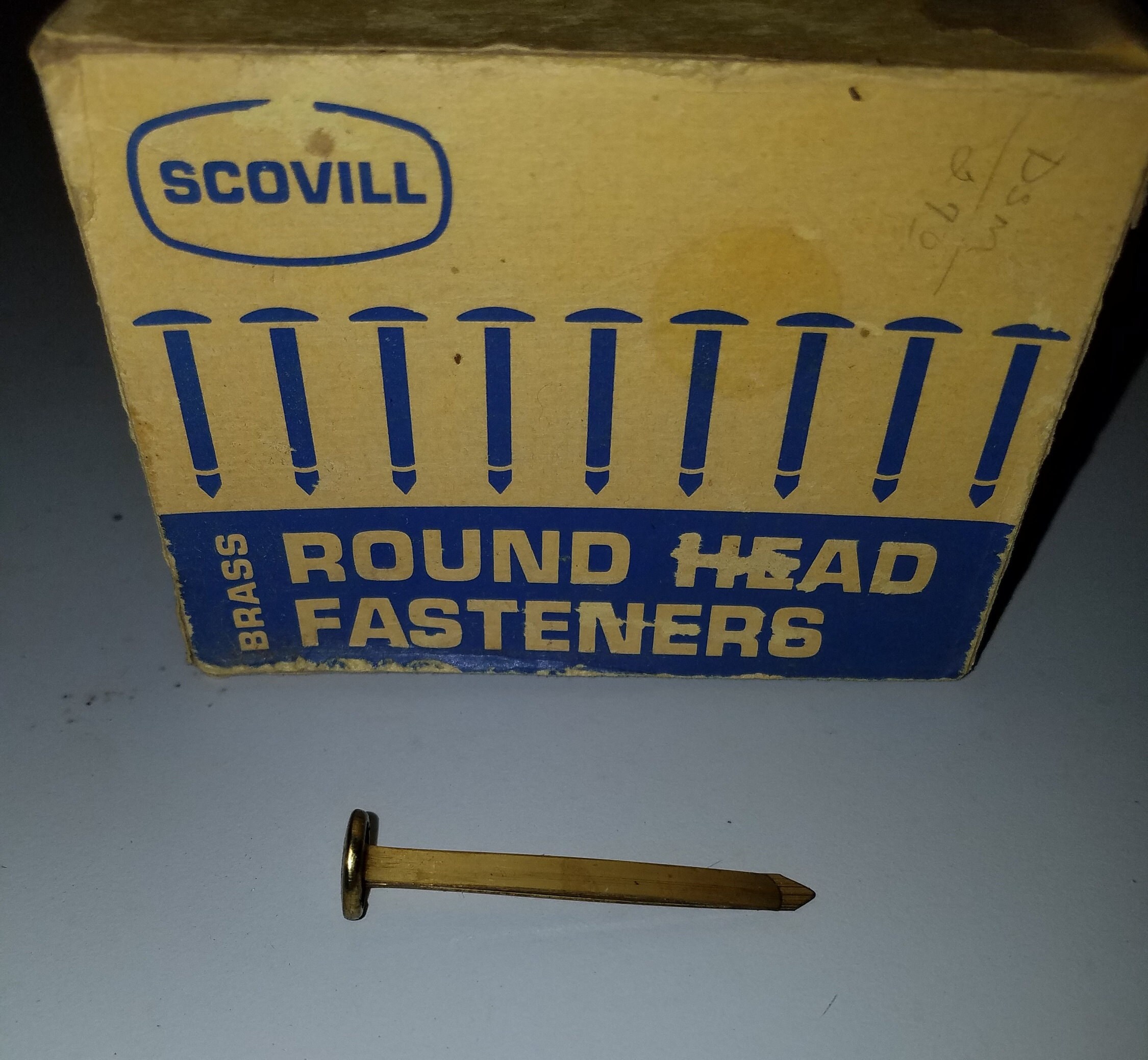 Vintage Scovill No.7 Brass Round Head Fasteners. Item Number Etsy