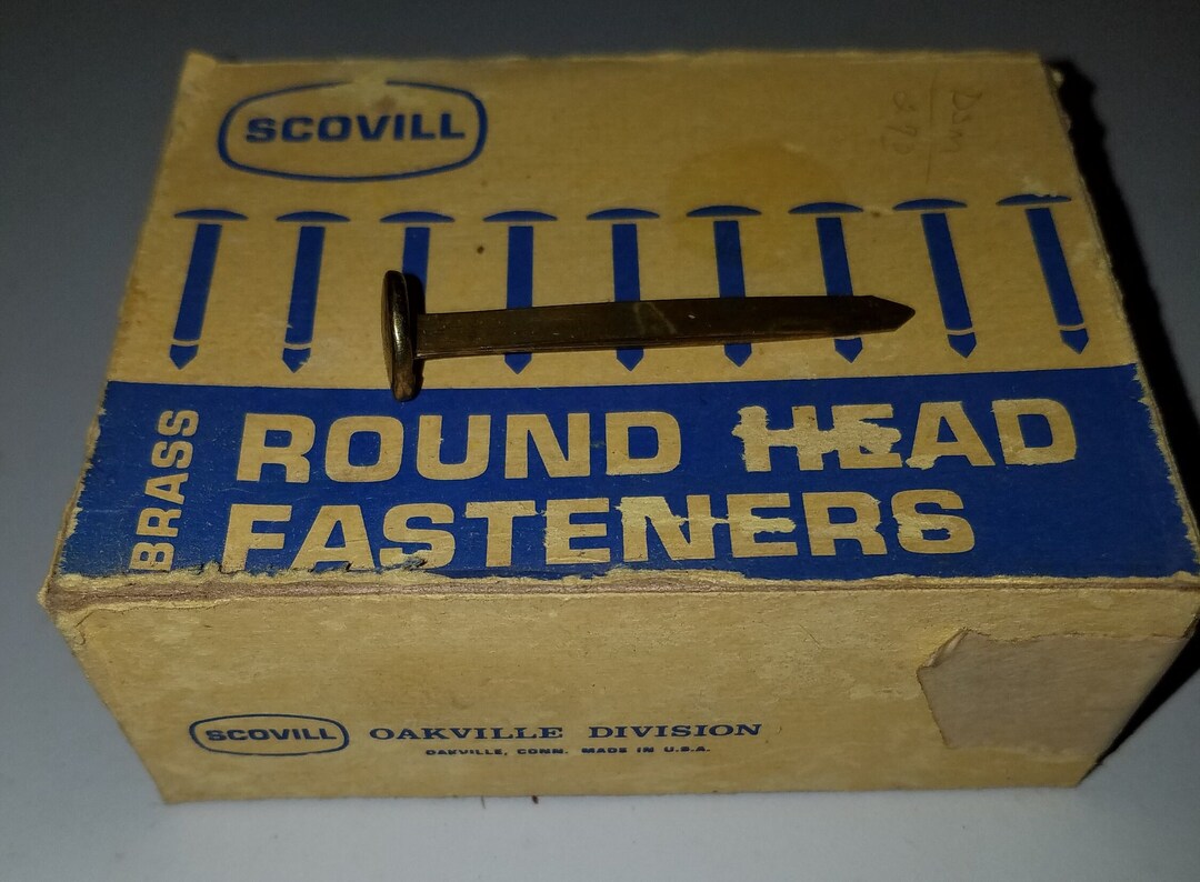 Vintage Scovill No.7 Brass Round Head Fasteners. Item Number Etsy