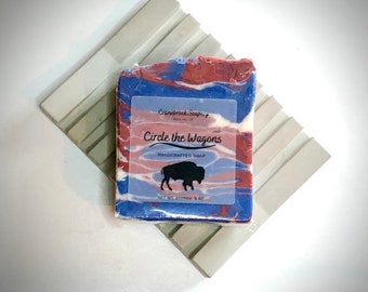 Circle the Wagon Natural Soap | Buffalo Bills | Homemade Soap | Vegan Soap | Great for a Gift Set | One Bar is Approx 5 oz | Bills Mafia