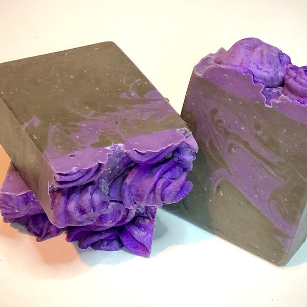 Midnight Lavender | Handcrafted Natural Soap | Warm, rich chocolate floral fragrance | Homemade Soap | Vegan Soap | One Bar is Approx 5 oz