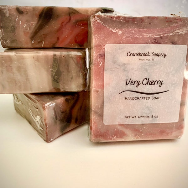 Very Cherry | Handcrafted Natural Soap | Autumn, Fall, Christmas Soap | Homemade Soap | Vegan Soap | One Bar is Approx 5 oz