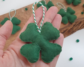 Mini vilten klavers, ornamenten klavertje 4, St. Patrick's-feestartikelen