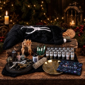 Witchy Stocking Gift Set: Ritual Tools, Herbs, Candles, Oils, Crystals, and more