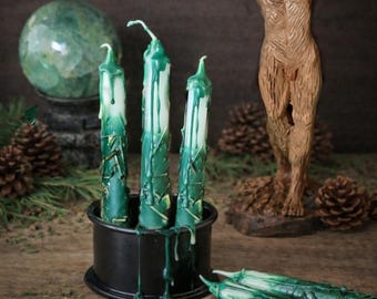 Green Man/Cernunnos Chime Ritual Candles