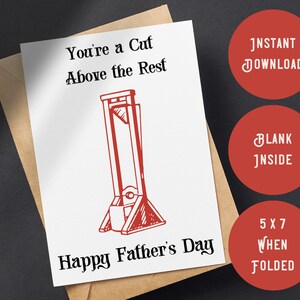 Carte drôle de fête des pères 5x7 | Carte imprimable avec ENVELOPPE BONUS | Dernière minute | Carte pour papa | Gauche | Blague de papa