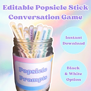 Juego de conversación, Juego para romper el hielo con palitos de paleta, Primer día de clases, Iniciadores de conversación, Conocerte, Team Building, Familia