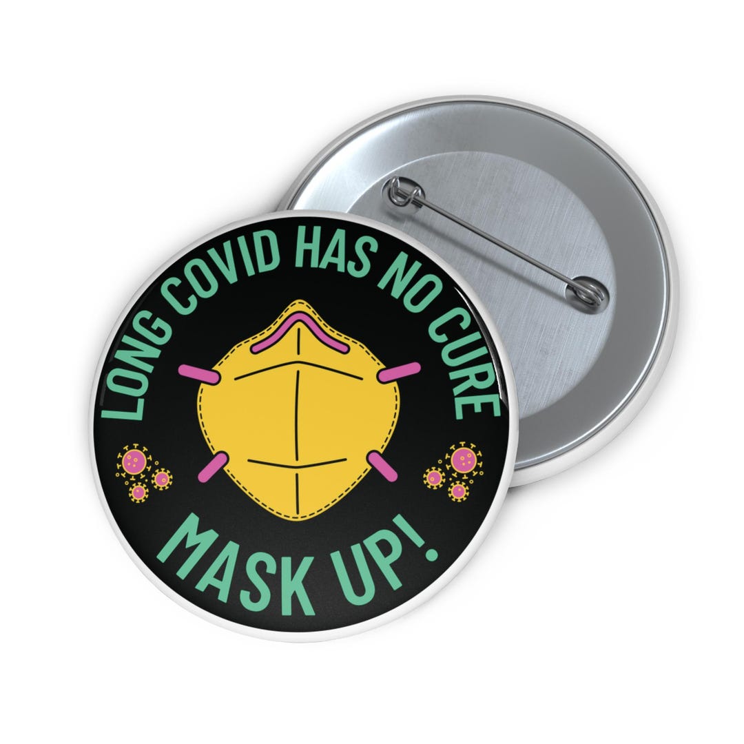 Help Button Mask Long COVID Pin Button | Wear a Mask | Community Care | Disability Pride ...