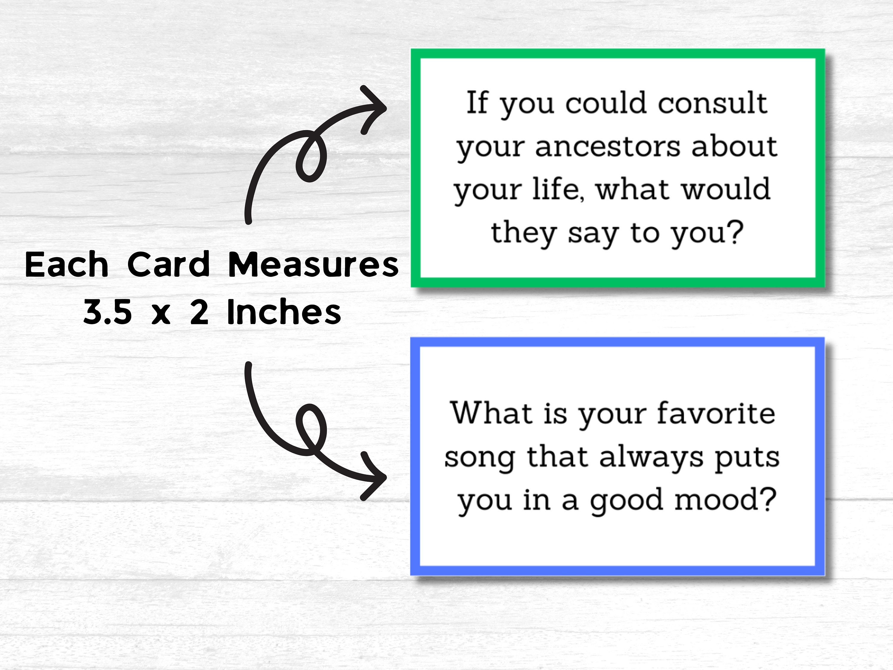 250 Conversation Starters, Printable Conversation Cards, Icebreaker