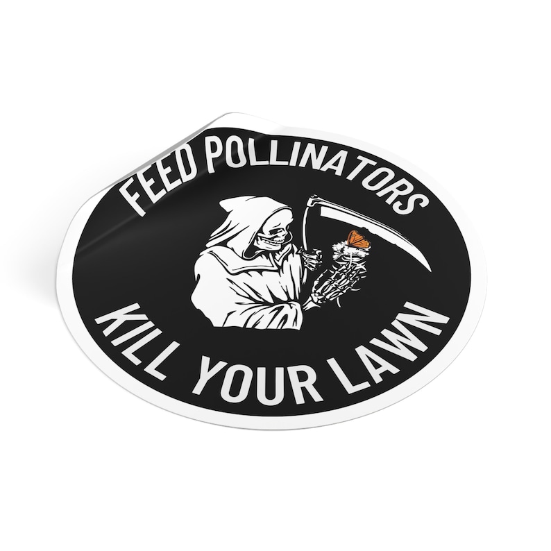 Adesivo "Alimente os Polinizadores, Mate Seu Gramado", Adesivo para Carro, Estilo Cottagecore Sombrio, Jardinagem Gótica, Permacultura, Gothcore, Adesivo de Vinil para Polinizadores imagem 6