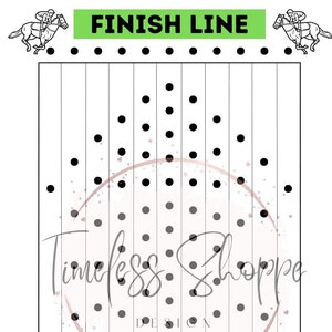 Horse Race Dice Game Template Horse Race Dice Game Horse Etsy Canada