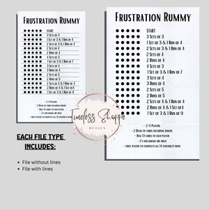 Frustration Rummy Template, Card Game, Template, Frustration Rummy ...