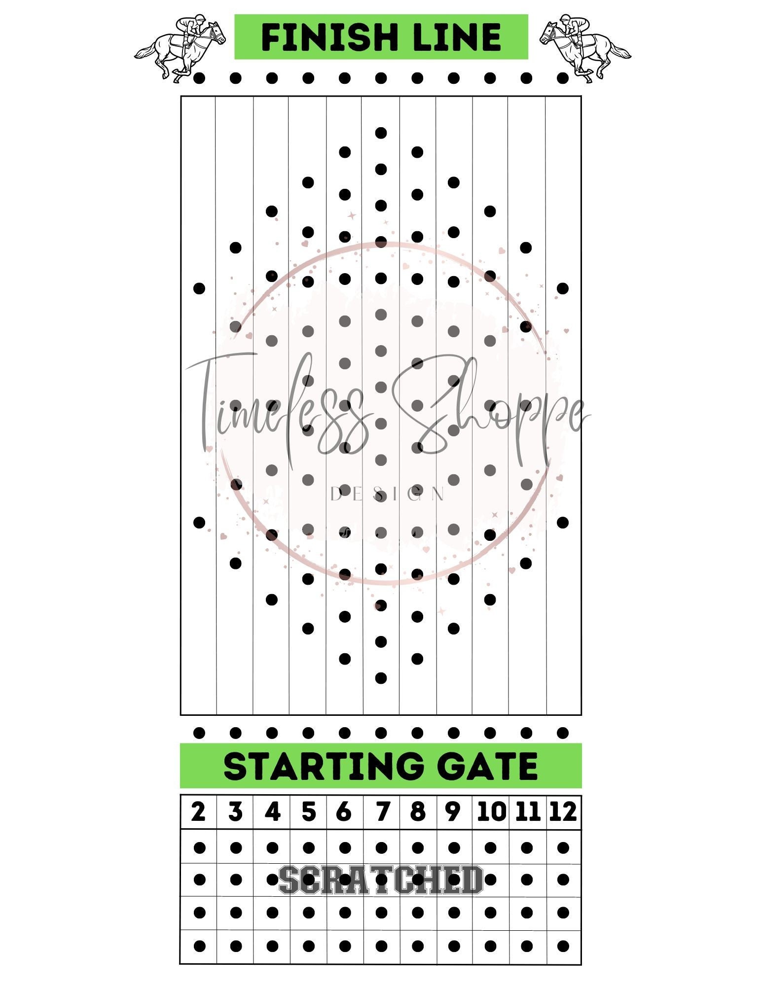 Horse Race Dice Game Template, Horse Race Dice Game, Horse Race Game ...