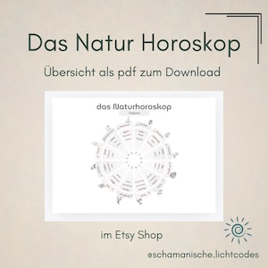 Learn astrology | Nature horoscope totems | pdf for download | Astro Guide Sheet