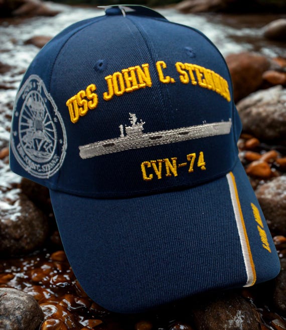 USS John C. Stennis CVN-74 Navy Hat. Aircraft Carrier Hat. U.S