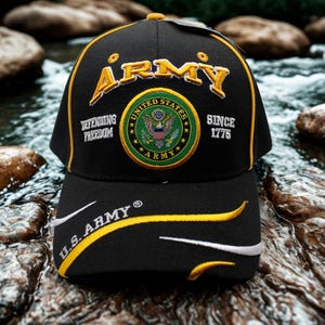 Defending Freedom Since 1775 Army Hat. U.S Army Hat, Army Vet Cap with Embroidered Seal, Military Gift. Officially Licensed US Army Logo Cap