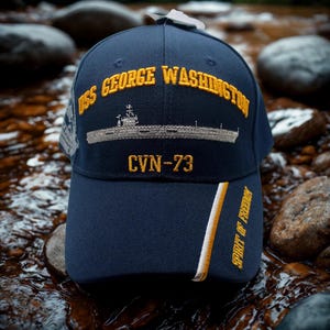 アメリカ海軍の帽子。USSジョージ・ワシントンCVN-73公式ライセンス