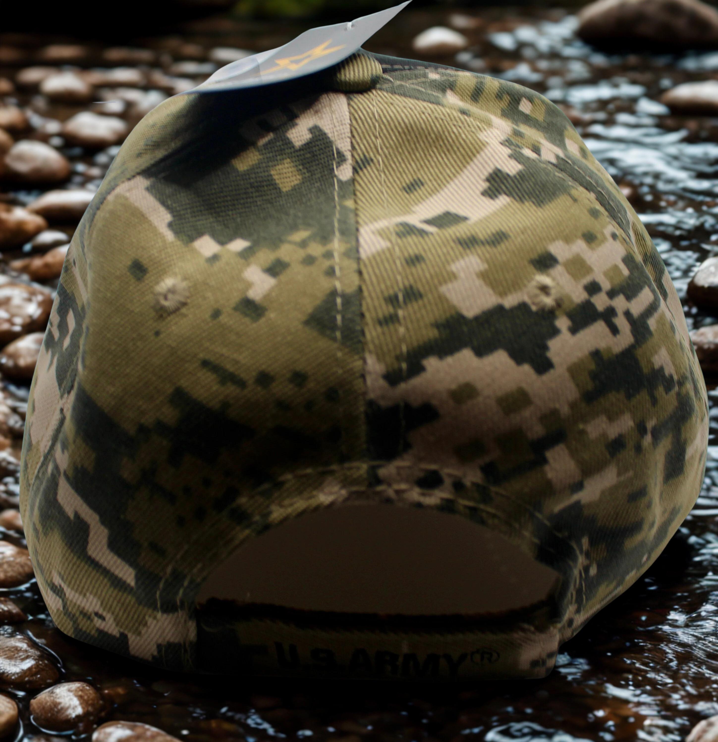 thumbnail image 2 of Maxxilano Army Camo Baseball Cap – Adjustable Military Veteran Hat With American Flag 2 of 6