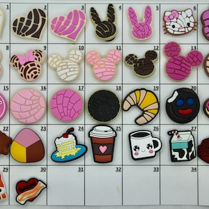 Concha Bread Shoe Charms. Pan Dulce Charm. Tres Leches Shoe charm. Cafecito and Chisme charm. Mexican Pan Dulce charm. Sweet Bread Marranito