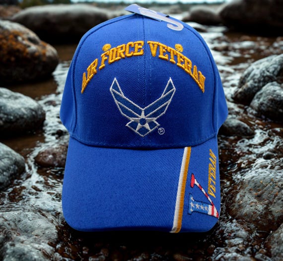 U.S Air Force Veteran Hat, Light Blue USAF Veteran Baseball Cap with Embroidered Seal, USAF Veteran Cap, Officially Licensed Air Force Hat U.S Air Force Veteran Hat, Light Blue USAF Veteran Baseball Cap with Embroidered Seal, USAF Veteran Cap, Officially Licensed Air Force Hat