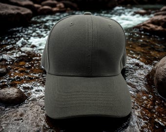 Unisex Dark Grey Baseball Toggle Cap Classic Imported Adjustable Plain Hat 11043-DarkGrey-1-  main image 3