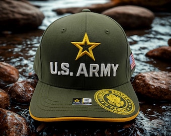 アメリカ陸軍　軍帽 U.S Army Star Hat, Green US Army Cap with Embroidered Star, Army