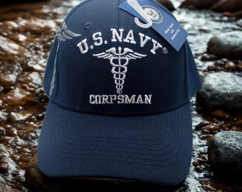ネイビーハット - ブルー刺繍入りキャップ - アメリカ海軍航空隊