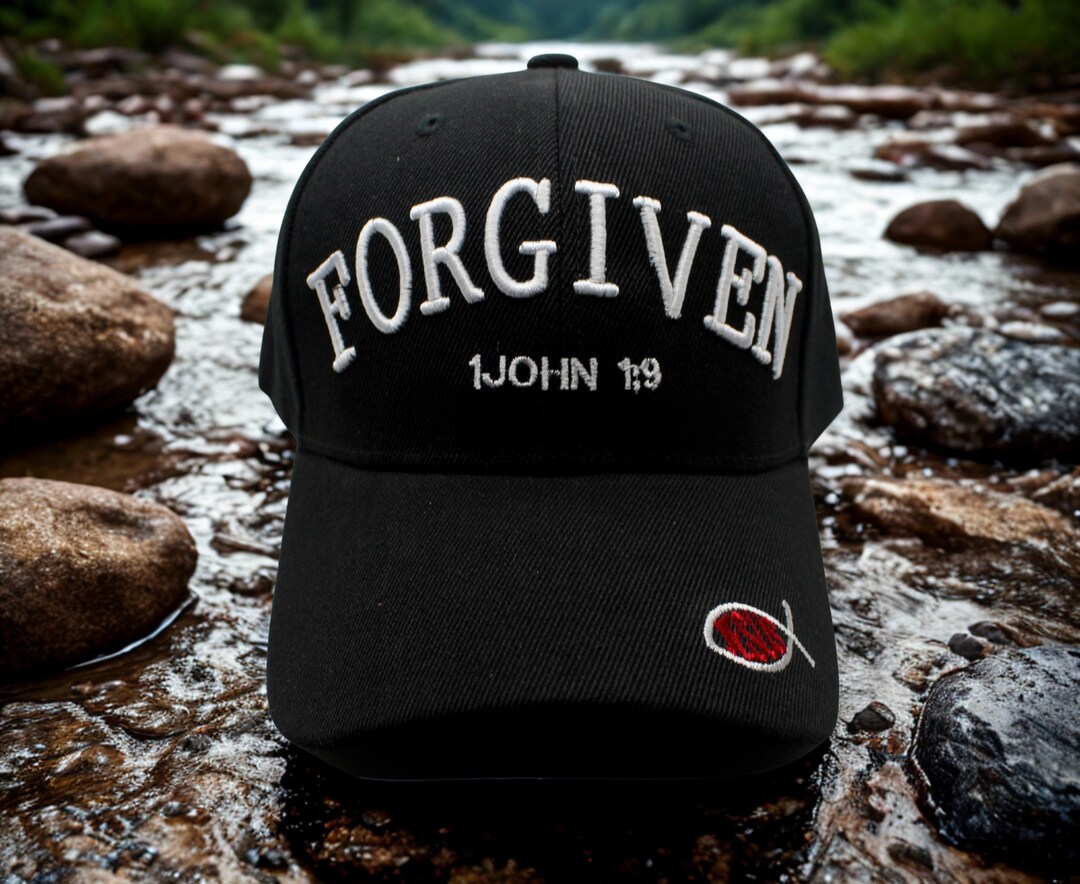 Religious Cap Christian Religious Cap. Forgiven Cap. John 1:9 Hat. Christian Faith ...