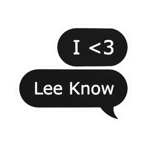 I <3 Lee Weiß Stray Kids Kiss-Cut Aufkleber