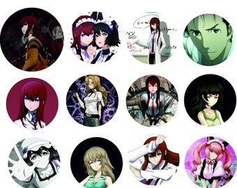 145 Anime Button Designs for Digital Download - 145 unique design